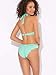 Smart & Sexy womens Secret Ruffled and Ruched Back Bikini fashion swimsuit bottoms separates, Mint Chip, Small US