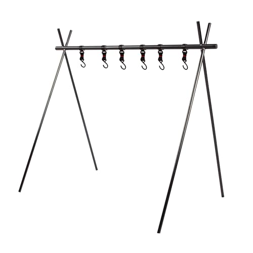 ???? Lightweight Medium Folding Hanging Rack Travel Camping Shelf Triangle Rack Assembly Storage Picnic Rack (Large)