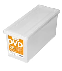 天馬 ディスク収納ボックス DVDいれと庫 (ケース販売) 18個入 クリア 約21×17.5×45cm