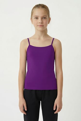 Image of Kurve Girl's Sleeveless Tank Top - Stretch Undershirts Cami Camisole, UV Protective Fabric, Rated UPF 50+ (Made in USA)