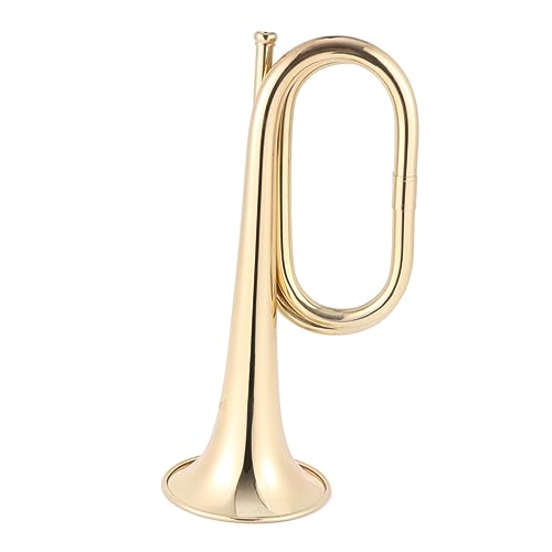 GOOHOCHY Copper Trumpet Bugle Instrument Brass Trumpet Gloves Flat Bag and Cloth