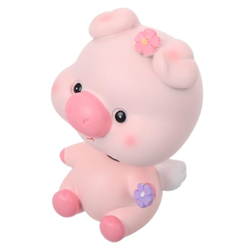 GETAJGHSD Adornos De Cerdo Cabezón Lindo para Coche Accesorios para Tablero De Figura para Decoración De Pastel y Escritorio