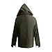 Mens Jackets Casual Stylish Lightweight, Fleece Jacket Full Zip Tactical Hoodies Winter Coats Windproof Warm Hunting Flannel Coat Cycling Boomer For Men With (XL, Green)