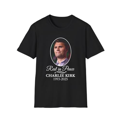 Charlie Kirk Rest in Peace Softstyle T-Shirt - Memorial Tribute Tee in Loving Memory 2025 TPUSA Tee