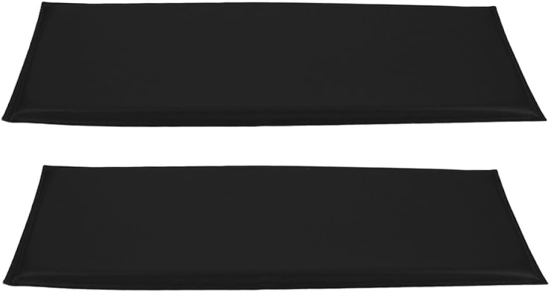 2pcs Peel and Stick Padded Headboard Wall Panels for Bedroom Black PVC Anti-Collision Wall Padding Soft and Sturdy Protection for Playroom