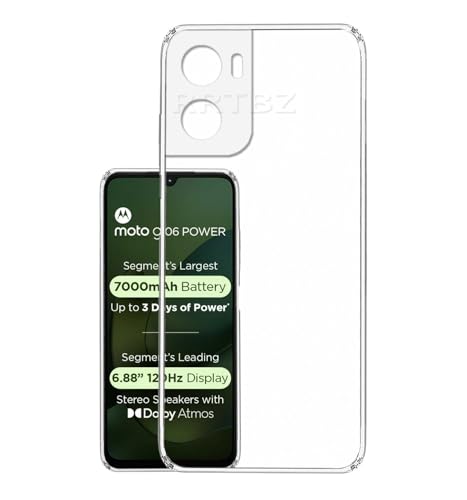 Image of Soft Silicone TPU Flexible Back Cover Compatible with Motorola Moto G06 Power