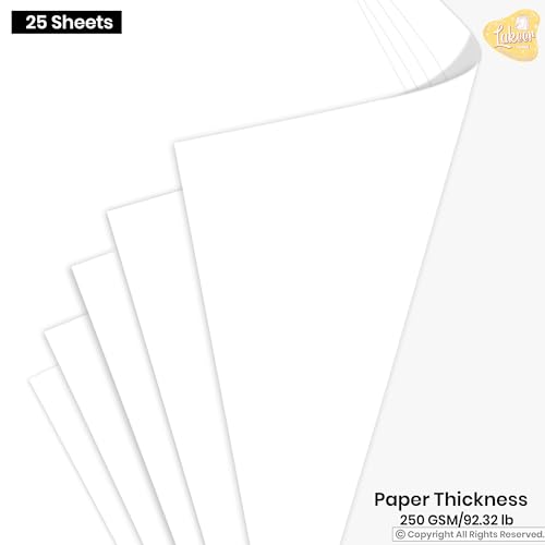 Image of A4 White /Coloured Paper, 250 GSM, Pack of 25 Sheets, for Art, Craft & Project Work