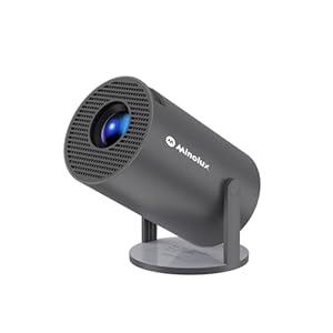 Minolux® Mini Beamer Smart Projector met Netflix, YouTube, Disney+, Appstore. – WiFi, Bluetooth, Screen Mirroring – Home Cinema – 4k – Beamer – Inclusief Hdmi kabel & speaker – IOS & Android – Wit