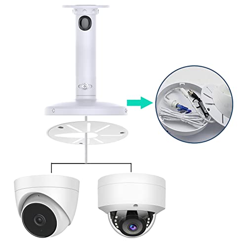 Witi 6 Inches Ceiling Mount Bracket For Dome Camera,Junction Box 20Cm Pole Mount Fit Security Camera, Metal Solid Cable Management Box #TOP2