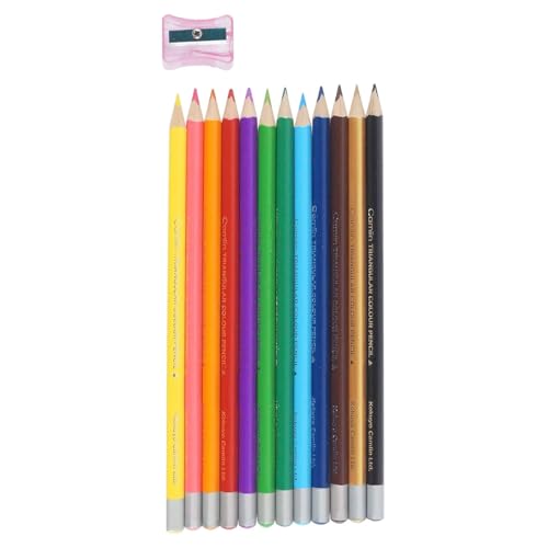 Image of Camel 12 Shades Premium Triangular Colour Pencils - Vibrant Multicolor Shades | Soft, Smooth & Break-Resistant Leads | Ideal for Drawing, Sketching, Coloring & School Art Projects