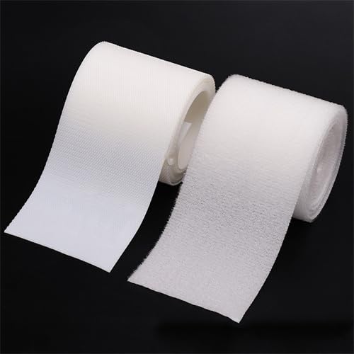 20/25/30/40/50mm Soft Baby Hook Loop Fastener Tape Safe Baby Transparent Black White Self Adhesive Stickers Tape DIY Sewing 2M (Color : 50mm White, Size : One Side Loop 2meter)