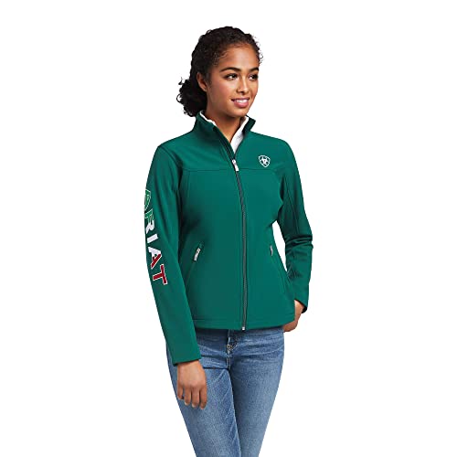 ARIAT Jaqueta feminina clássica de softshell do México, Verde, PP