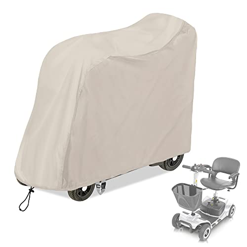 Alasou Mobility Scooter Storage Cover Heavy Duty Waterproof Outdoor Rian Snow Protection, For 3 Or 4-Wheeled Scooters (Khaki) #TOP9