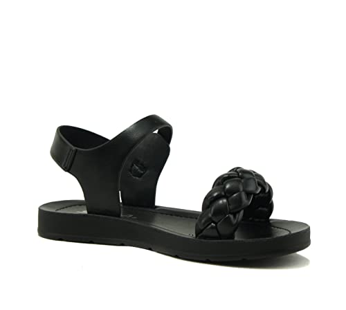 Soda TARINA-2 KIDS/CHILDREN/GIRLS Casual Open Toe Single Braided Band Fashion Slide Flat Sandal with Adjustable Ankle Strap4