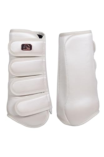 Guêtres dressage arrière HKM Edinburgh Brandy Poney pour protéger les tendons