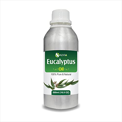 Image of Salvia Eucalyptus Oil (Eucalyptus globulus) Essential Oil for Aromatherapy & DIY Blends - Fresh Herbal Oil for Skincare, Massage & Fragrance Use - 500 ml / 16.9 fl oz