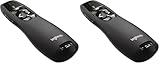 Logitech R400 Presentador Inalámbrico, 2,4 GHz con Receptor USB, Puntero Láser Digital Rojo, Distancia de 30 Metros, 6 Botones, Controles Intuitivos, Indicador de Batería, Compatible con PC - Negro