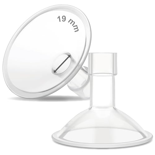 Image of Maymom MyFit Crater Series 19mm Two-Piece Design Small Breastshield Compatible with Medela Breast Pump Parts; Replace Shields; Fit Flex Connector; 2pc