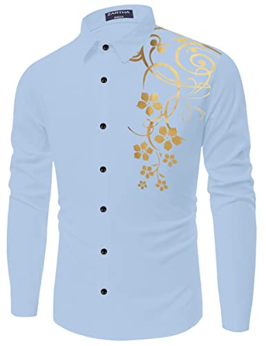 Image of Men's Solid Cotton Regular Fit Full Sleeve Collared Neck Casual Shirt for Men Stylish Latest, Formal