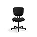 HON Volt Armless Chair, Ergonomic Adjustable Center-Tilt Recline, Fabric Back and Seat, Swivel Desk Chair, Black