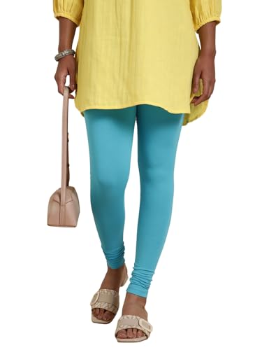 Image of TWIN BIRDS Tailored Cut and Classic Fit Super Stretchable Elastane Fabric Churidar Leggings for Women
