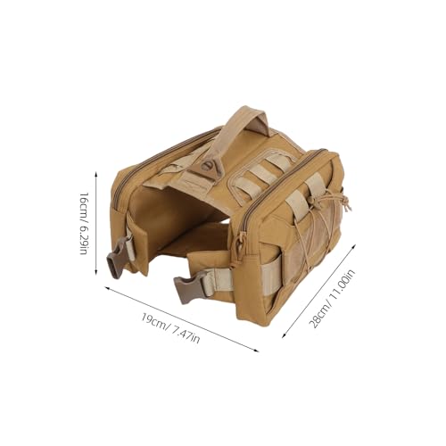 Harnais-paquet à dos pour grand chien en nylon avec sacoche de selle réglable - 3