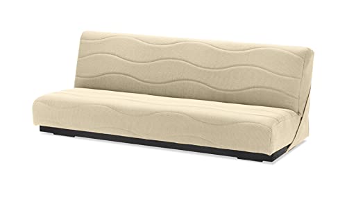 【フランスベッド正規品】 ソファーベッド ベージュ レギュラーサイズ(幅190cm) 「スイミーPlus レッグ無しタイプ」 抗菌防臭のブレスエア・エクストラ、除菌機能糸アグリーザ、高密度連続スプリングの充実装備 日本製 340537060