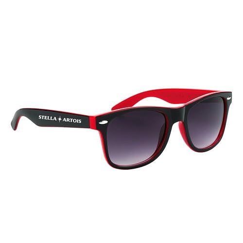 Stella Artois Signature Way Style Sunglasses, Black and Red Frame, Gradient Lens