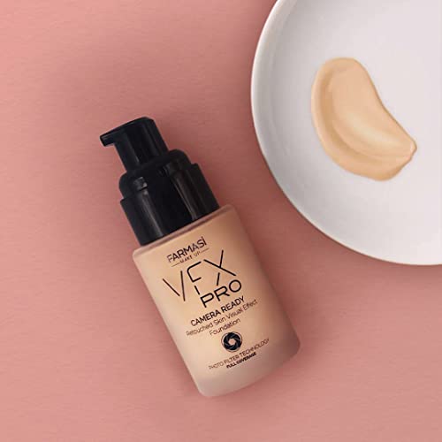 Farmasi Vfx Pro Foundation, Full Coverage Liquid Cream, Lightweight Long Lasting Coverage, Breathable Skin Moisturizer With Color True Matte Blending, Face Makeup, 1 Fl. Oz / 30 Ml (Ivory) #TOP3