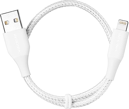 INSIGNIA USB to Lightning Charge/Sync Cable for iPhone ipad iPod (1 ft, Moon Grey)