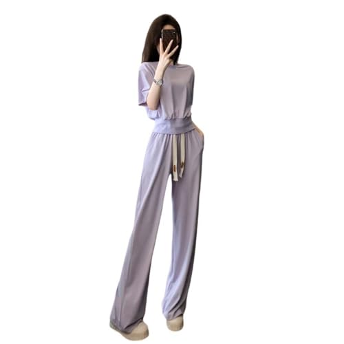 Ensemble t-shirt et pantalon palazzo large en coton pour vos journées détente