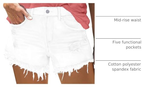 Image of MODARANI Denim Shorts for Women Distressed Jean Shorts Ripped Summer Hot Short