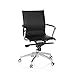 Produktbild hjh OFFICE 660950 Profi Bürostuhl PATMOS Kunstleder Schwarz/Chrom hochwertiger Drehstuhl, Wippfunktion, niedrige Rückenlehne