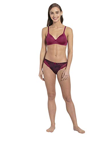 Image of Jockey 1819 Women's Wirefree Padded Microfiber Nylon Elastane Stretch Full Coverage Multiway Styling T-Shirt Bra with Magic Under Cup