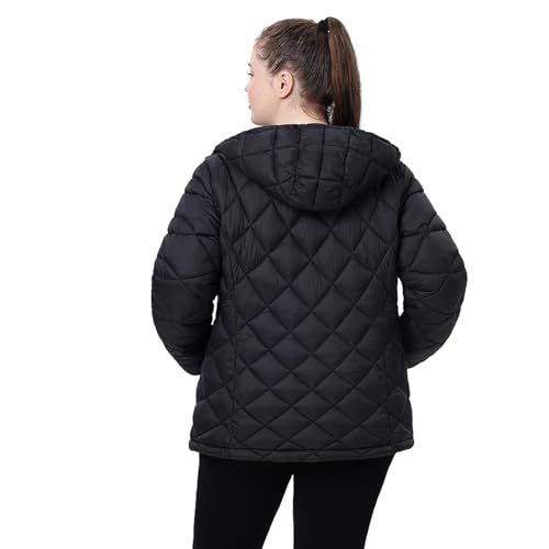 Plus Size Women's Packable Puffer Jacket 1X-5X Water-Resistant Lightweight Winter Coat(Exclusively for Plus Size)3