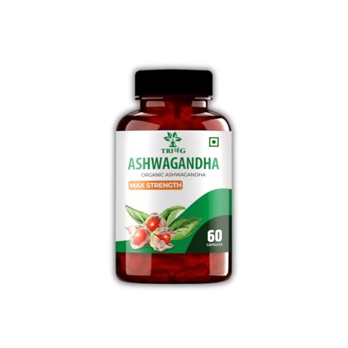 Trivang Ashwagandha Capsules 500mg for General Wellness, Each 60 Capsules 500mg