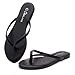 Shoe Land Falema Women's Flip Flops, Casual Thong Sandals, Slip-On Slides, Lightweight Casual Flat Sandals with Cushioned Footbed for Walking, Daily Wear, and Shopping,Black, Size 8.0