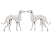 Produktbild Gemshine Ohrringe WINDHUND. Bester Freund Ohrstecker in 925 Silber, vergoldet oder rose - Für Haustier Herrchen, Frauchen - Tierschmuck Made in Spain, Metall Farbe:Silber