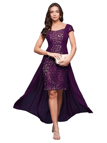 Image of Miss Chase Women's Round Neck Sleeveless Floral Ruffled GatheKnee-Long Skater Dress