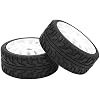4PCS 1/8 RC Car Rubber Tyres Plastic Wheels for Redcat Team Losi VRX HPI Kyosho HSP Carson Hobao 1/8 Buggy/On-Road Car Modification Accessories