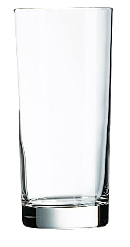Arc Cardinal Precision Beverage/Iced Tea/Cooler Glass with Sheer Rim, Made in USA, 15.5-Ounce, Set of 12