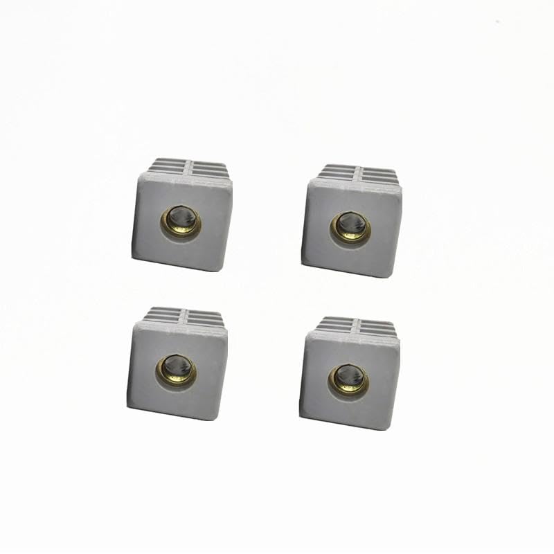 4 Pieces/lot Straight Wheel Sleeve 25 * 25 with nut M8 Inner Tooth Square Nylon Extended Furniture Plastic(Gray)