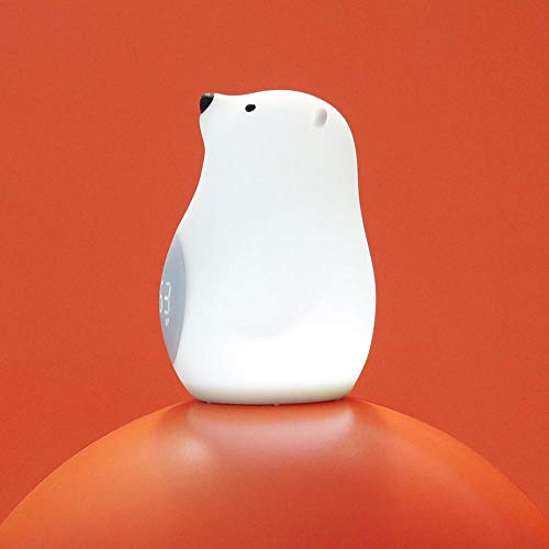 Big White Bear Wake Up Lamp Camera da Letto Atmosfera Cartone Animato Gel di Silice Voice Controled LED Clock Alarm Charging Bedside Night Light - Image 5