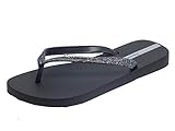  Ipanema 81739 Lolita III Fem Black Tongs Grendene Femme Compensée Basse avec Brillantini, Noir , 35.5 EU