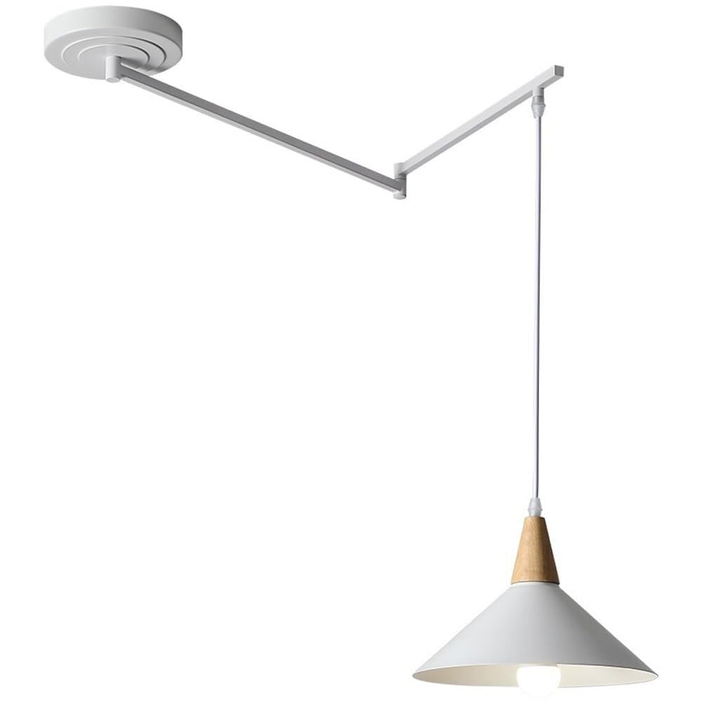 LYOUAE Mid Century Wrought Iron Hanging Light Nordic Conical Pendant Light