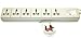 VCT WPS-UK 220-240 Volt Universal Power Strip Surge Protector with 6 Universal Outlets 13A Max. 3250W with UK Plug
