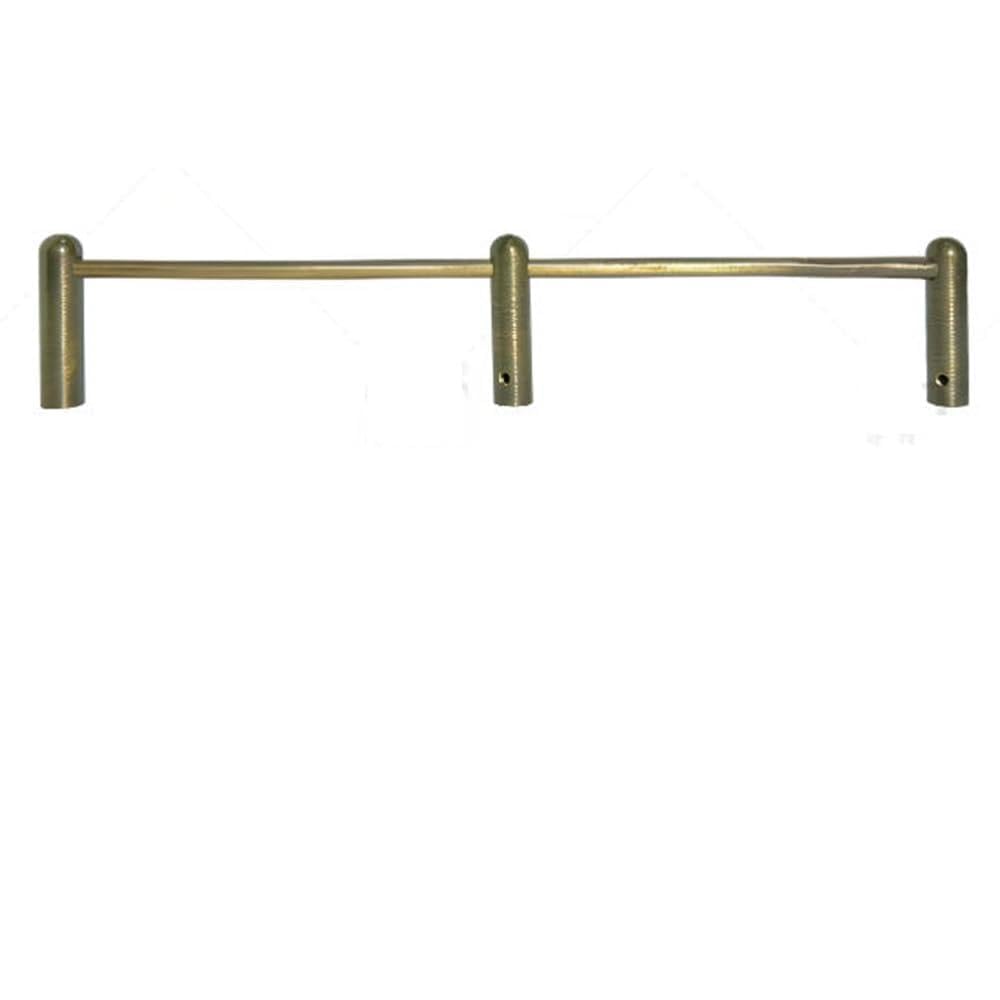 SVBVRFEEW Retro Shelf Railing Brass Gallery Rail Kit Wine Cabinet Safety Fence Decorative Guardrail Rod Anti-Fall Rail Fence for Shoe Cabine(Vintage C,17in/43.2cm)