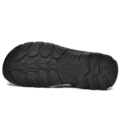 Image of Arkbird Men's Sandals, Premium Leather and Non-slip Rubber Soles Comfortable with Arch Support Outdoor Hiking Sport Summer Shoes Brown 12
