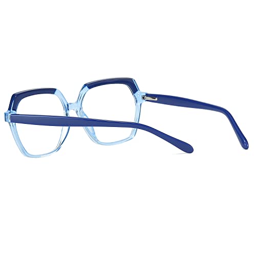Image of Oversized Blue Light Glasses for Women Men, Anti Eye Strain Computer Glasses for Reading /Gaming