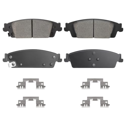 Rear Ceramic Brake Pads Set for Chevy Silverado 1500 2014-2018, Suburban/Tahoe 15-20, for GMC Sierra 1500 2014-2018, for Yukon/Yukon XL 15-20, for Cadillac Escalade/ESV 15-20 4PCS